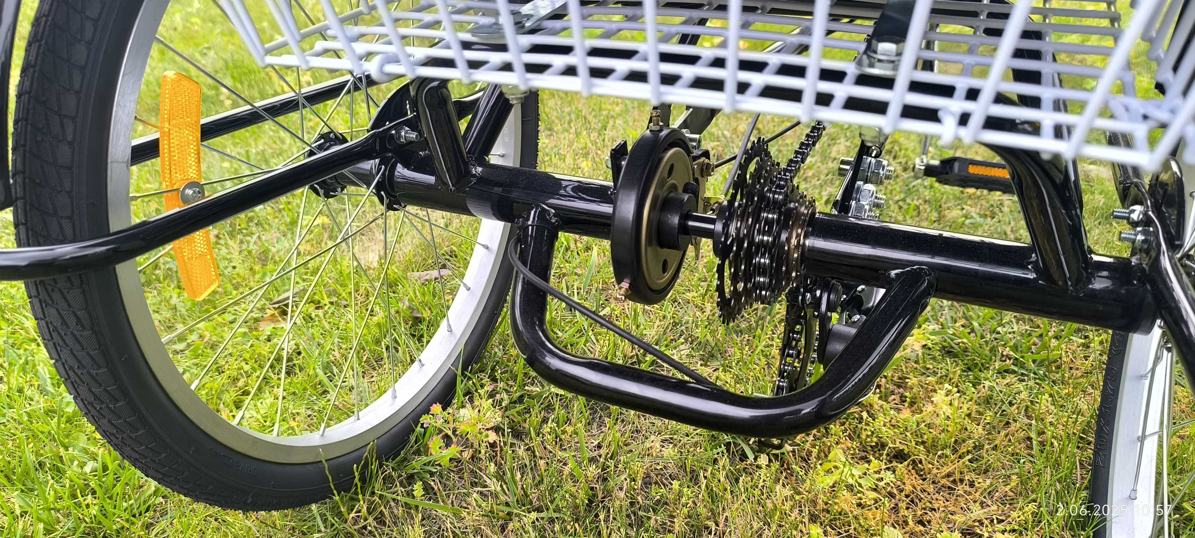 Rower trójkołowy 20",8-biegowy, dla dorosłych,seniorów, stal węglowa,