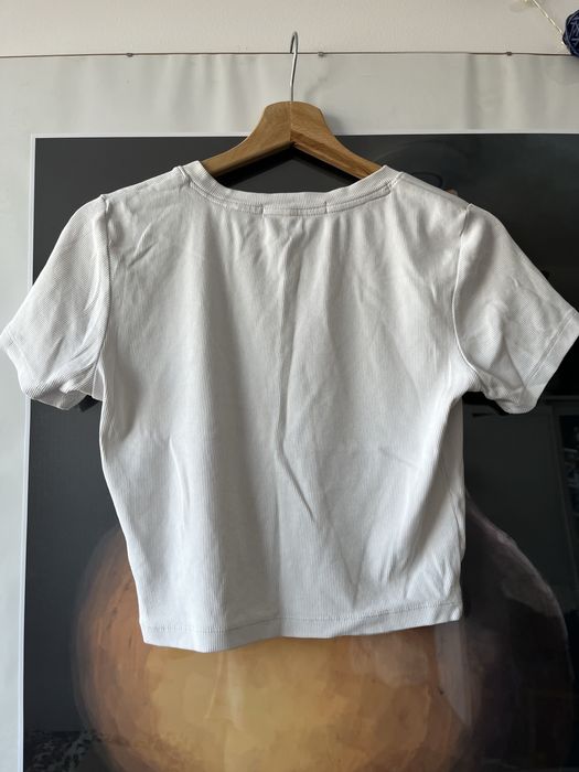 Koszulka przygaszona biel ck Calvin Klein M krótka