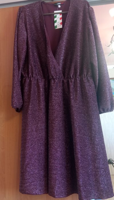 Люрексова сукня міді