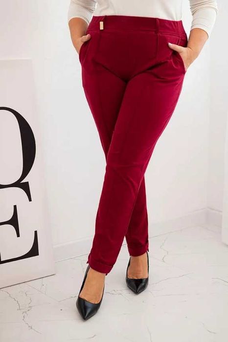 Bawełniane spodnie damskie Plus Size elastyczny pas 4XL-9XL