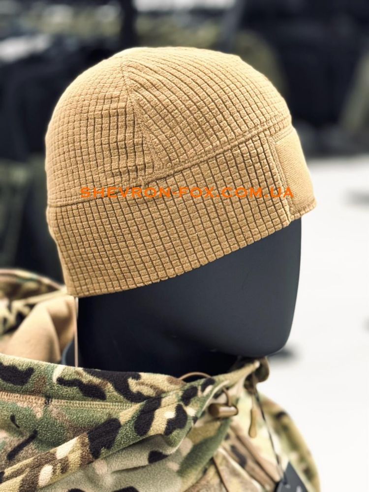 Шапка Helikon Range Beanie Grid Fleece - Coyote Olive BlackВ наявності