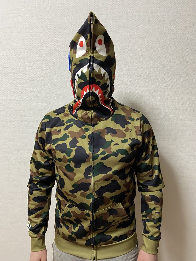 Кофта Bape Shark зіп худі зип худи бейп AApe подарунок брелок Bape