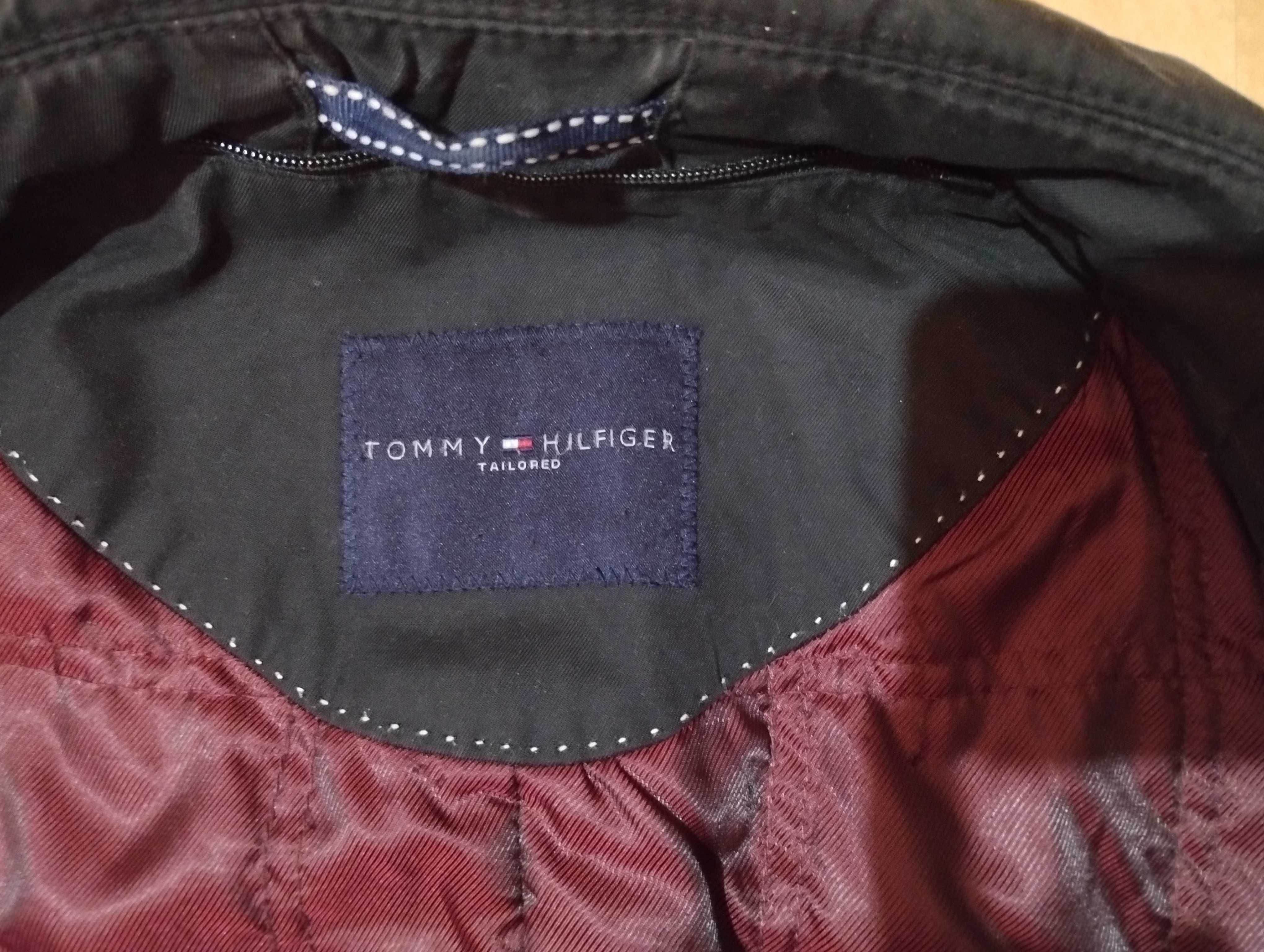 Пальто чоловіче осіннє чорне матове Tommy Hilfiger Tailored XL XXL