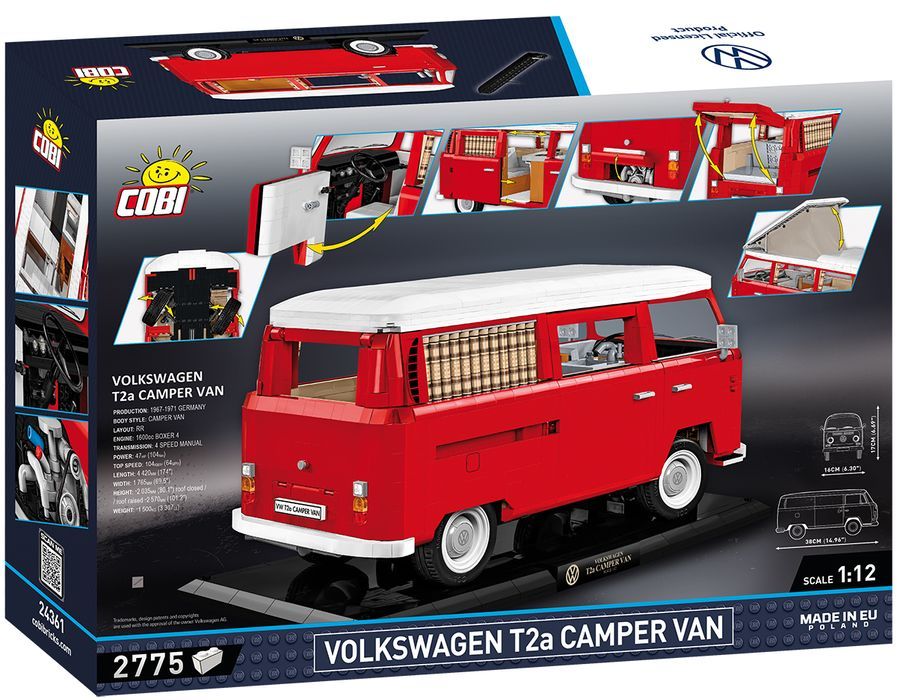 Klocki Cobi 24361 Samochód Volkswagen T2A Camper Van Executive 2775 El