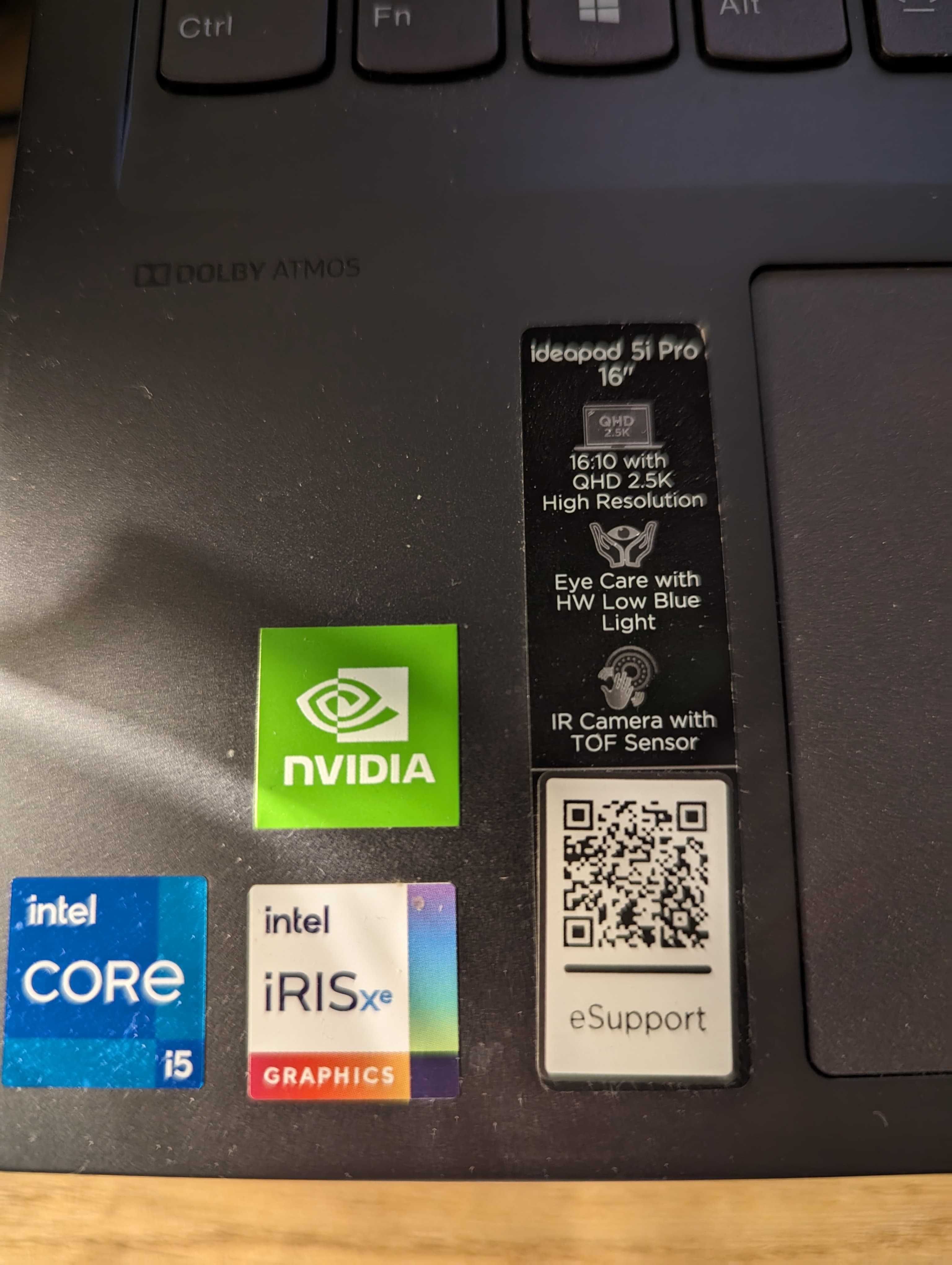 Laptop Lenovo Ideapad 5 Pro 16IHU6 - Intel Core I5-11300H GF450MX 16GB