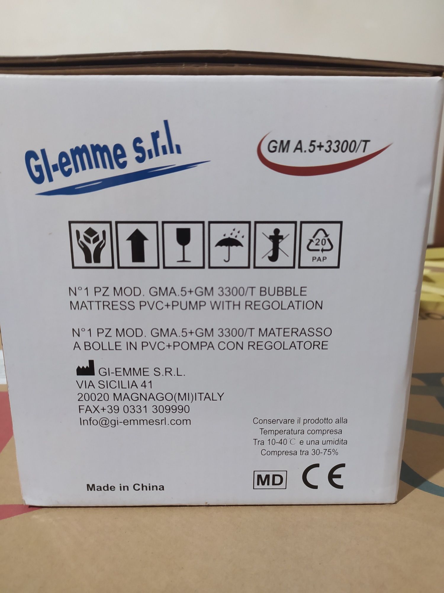 Протипролежневий матрац Gi-emme GMA 5 + GM 3300/T комірчастий з компре