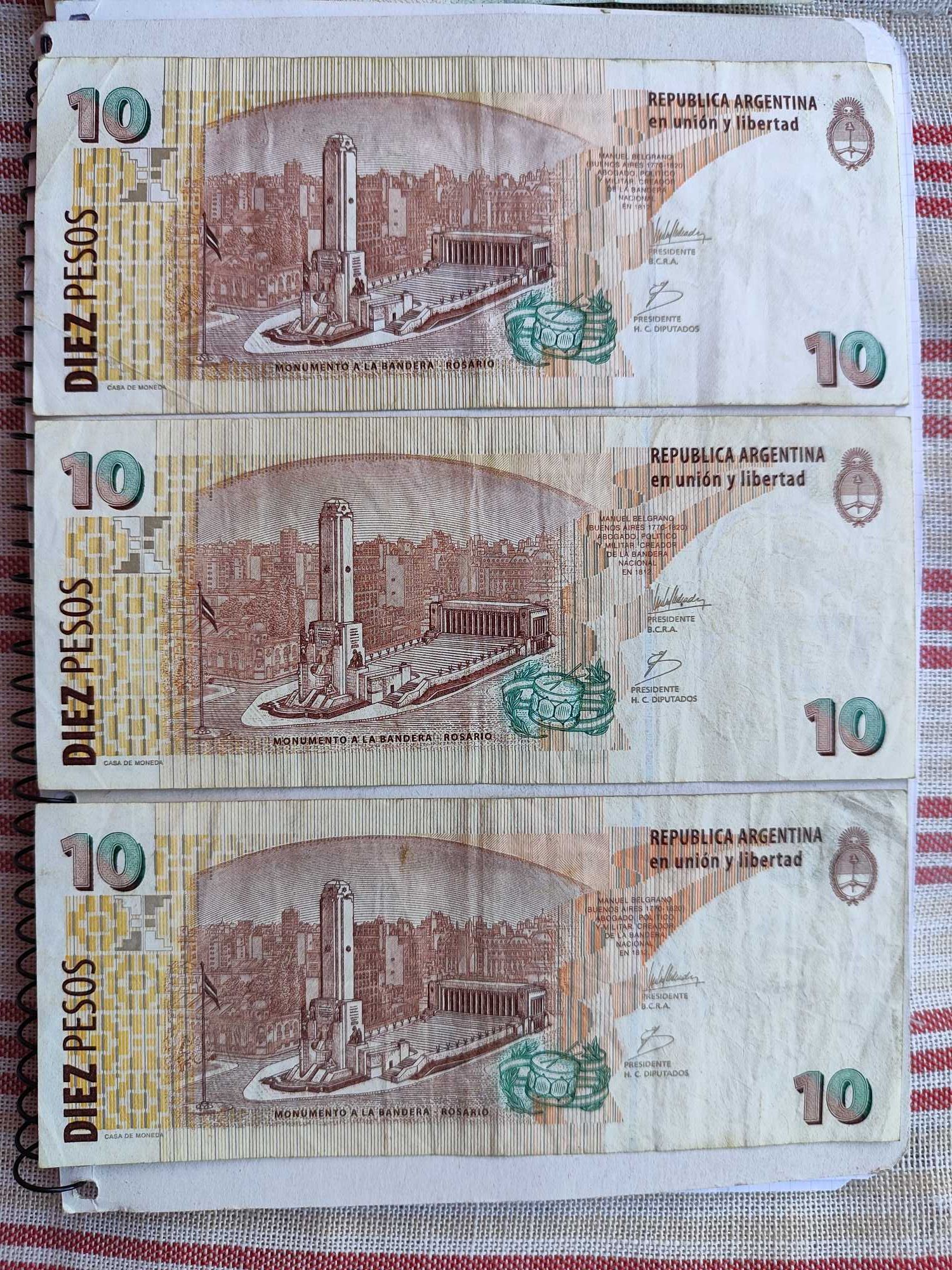 Lote de 9 notas para venda conjunta (diversos países) - envio incluído