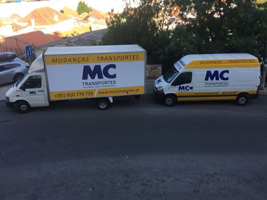 Mudanças e transportes nacionais e internacionais.