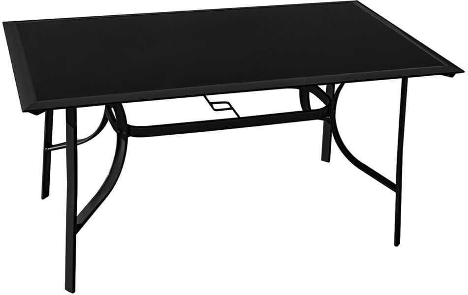 Stół 148x88cm ALU + Szkło  Czarny