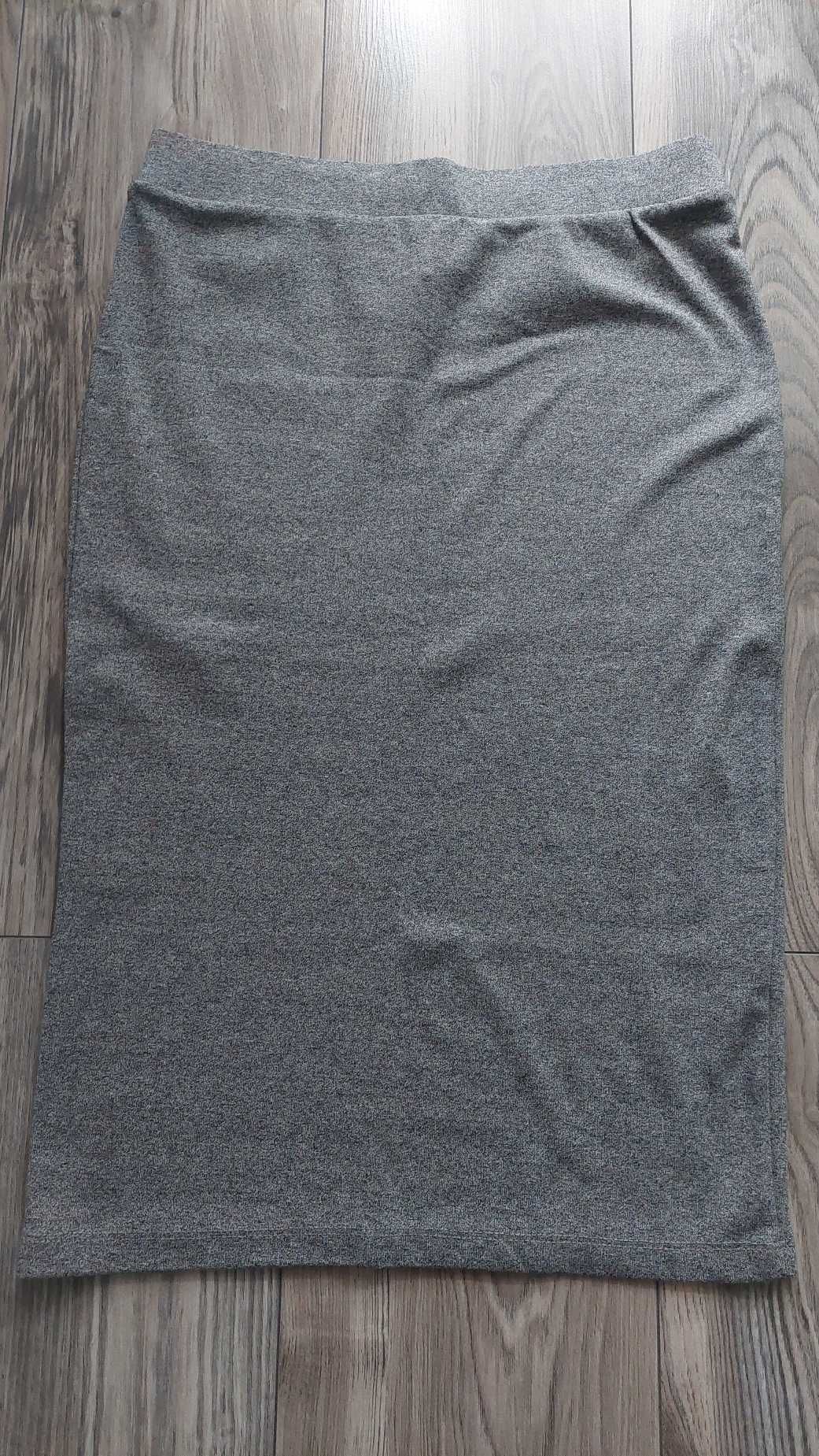 H&M melanżowa szara spódnica tuba M