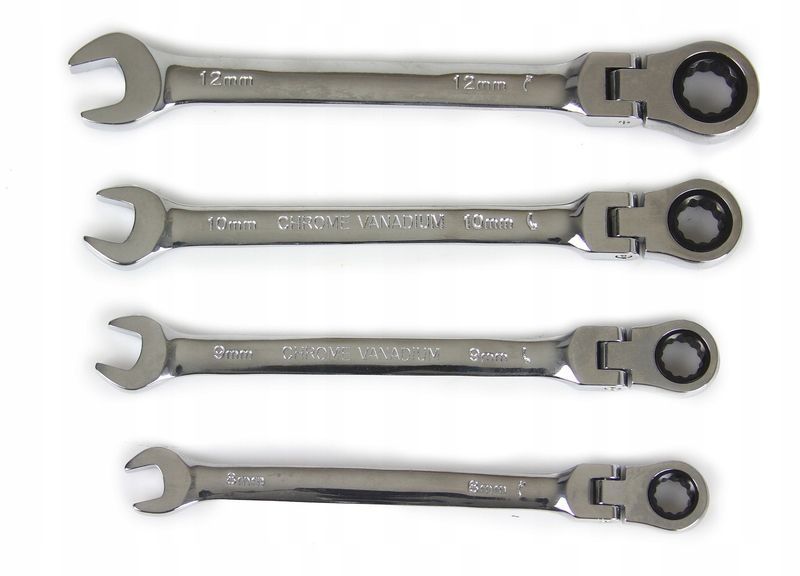 Zestaw Kluczy Płaskich Z Grzechotką Łamanych 6-32