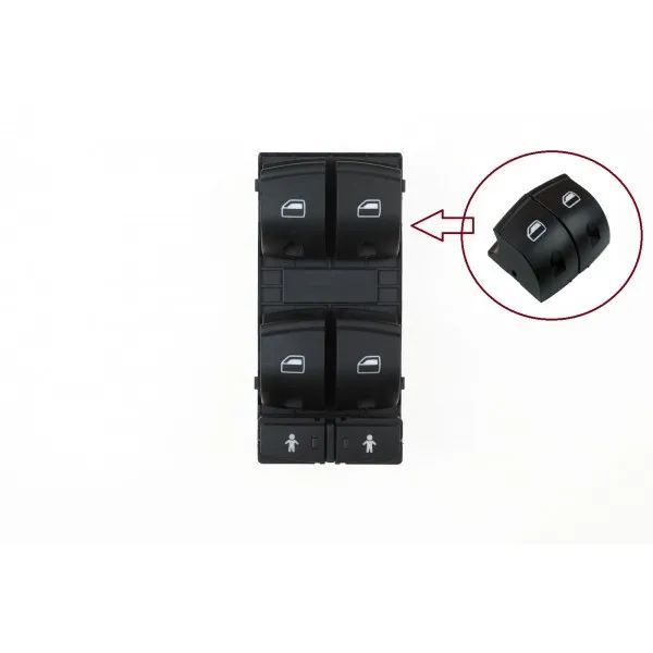 Jogo de botões / Capas para reparar o comando Vidros Audi A3 8P A6 4F Q7 4L