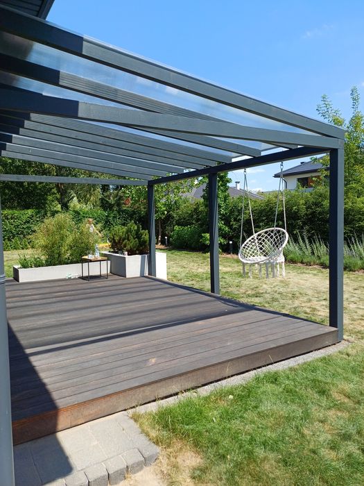 Zadaszenie tarasu,pergola tarasowa,dach,taras,poliweglan,KVH,BSH