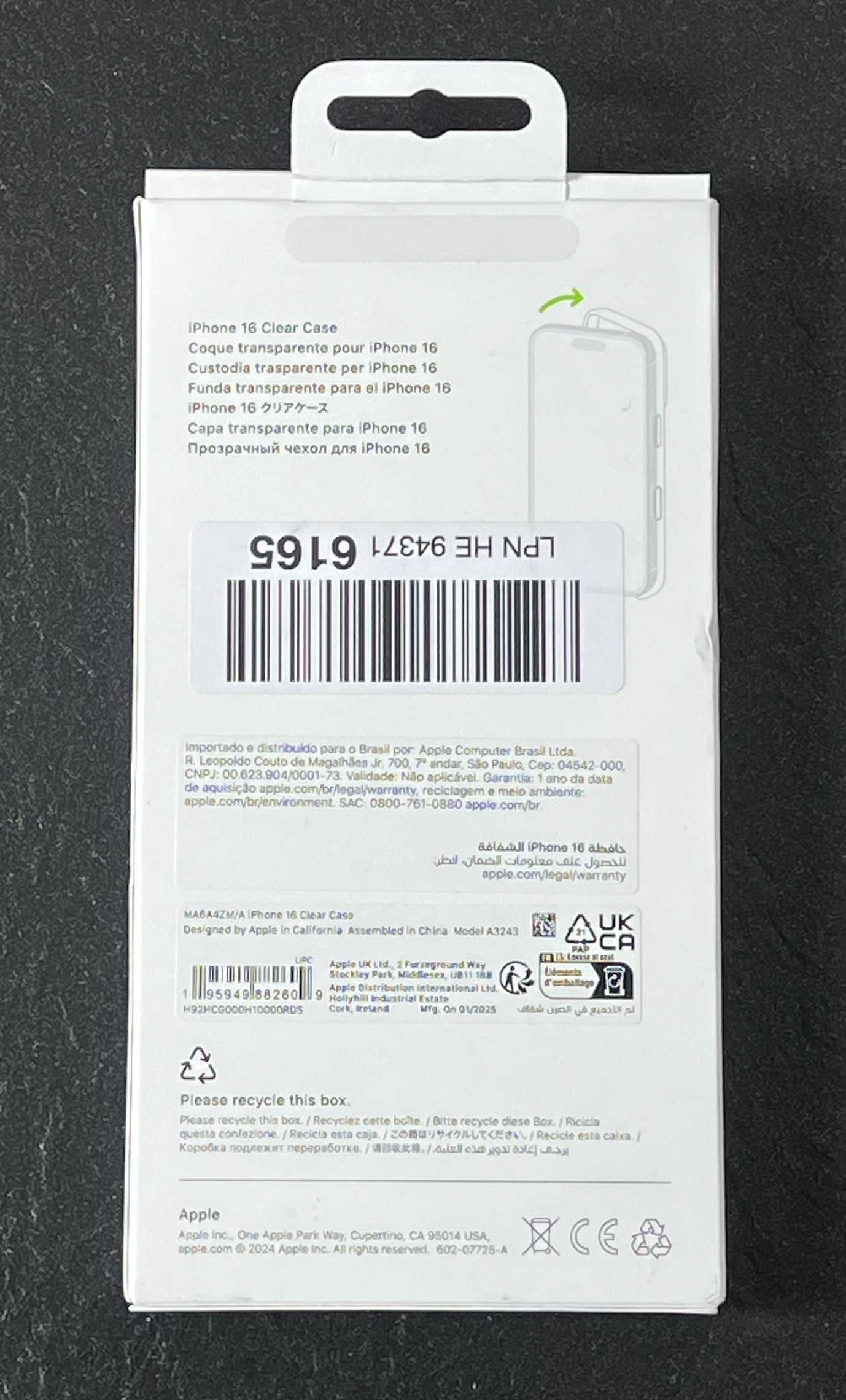 Plecki Case Apple do Apple iPhone 16 etui bezbarwny