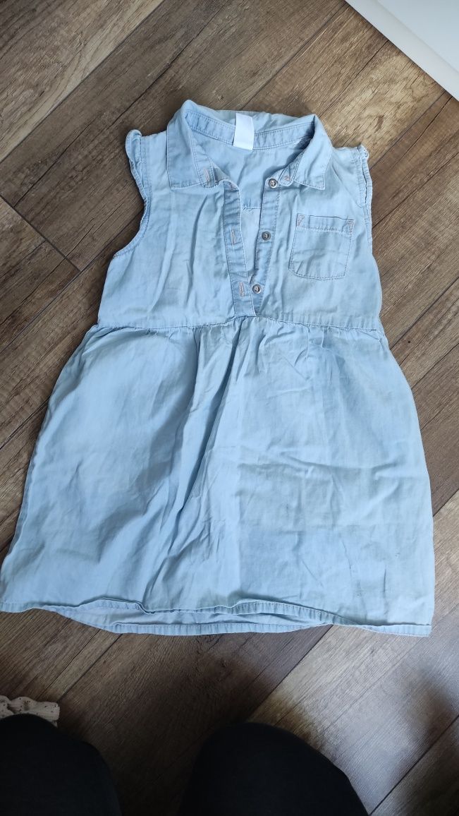 Sukienka dziewczęca H&M Denim nowa 110