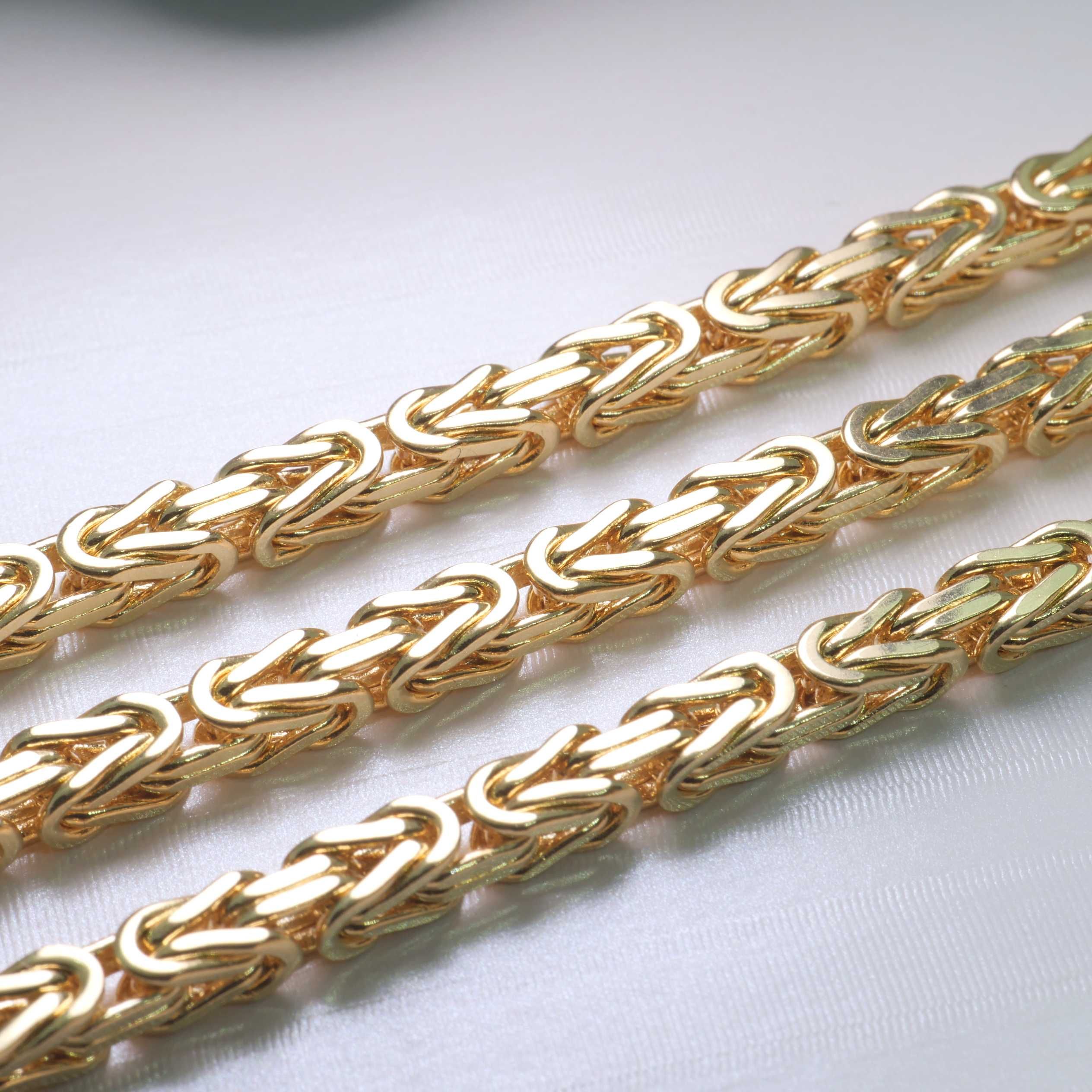 Złoty łańcuszek królewski - 60cm/57,3g. Ocechowany, próba 585.