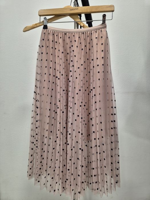 Spodnica plisowana w groszki pudrowy roż S/M