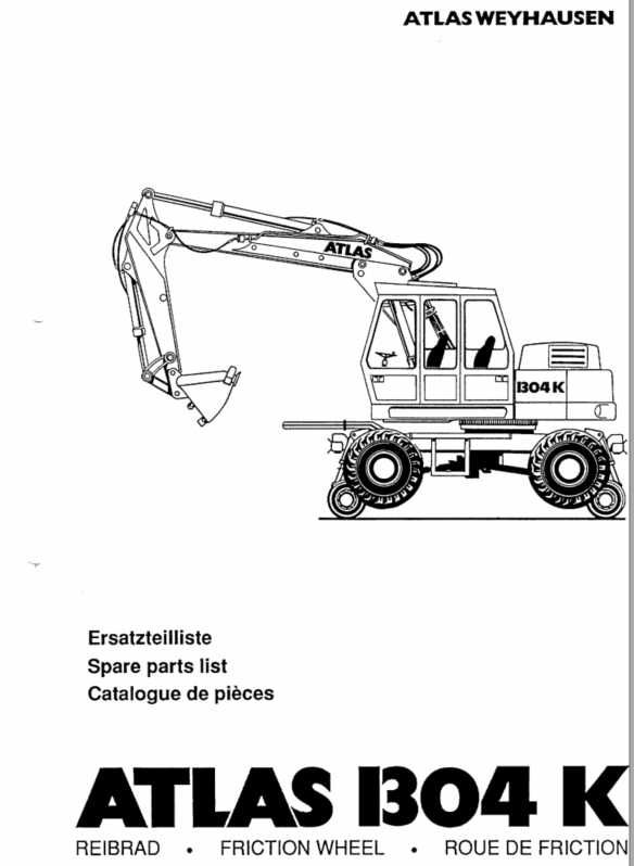Atlas 1304/K Schematy budowy/ Katalog części/ Kołowe/Gąsienicowe