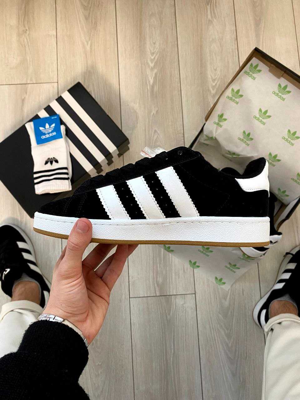 Акція! На всі розміри 36-44 Adidas Campus Black&White