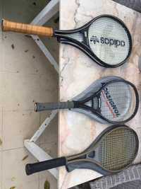 Conjunto de 3 Raquetas de ténis , vintage