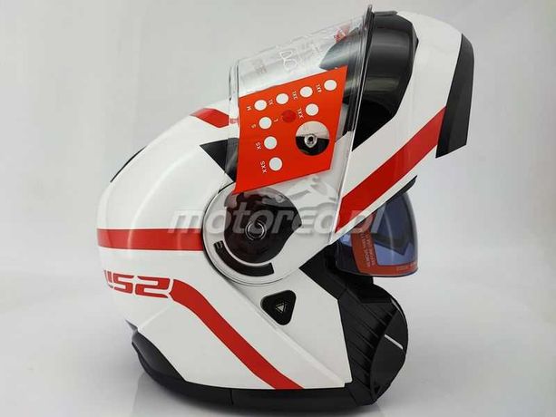 WYPRZEDAŻ Kask Szczękowy Blenda LS2 FF908 Strobe II AUTOX White Red