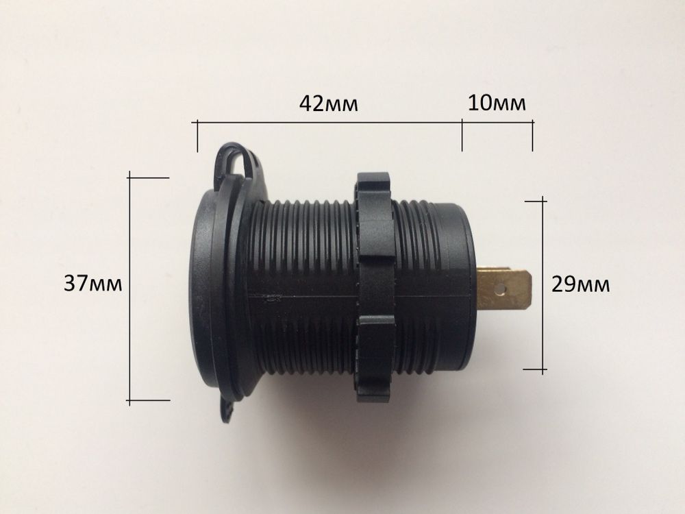 Автомобильная быстрая USB зарядка QC 3.0 с кнопкой вкл/выкл, 12V - 24V
