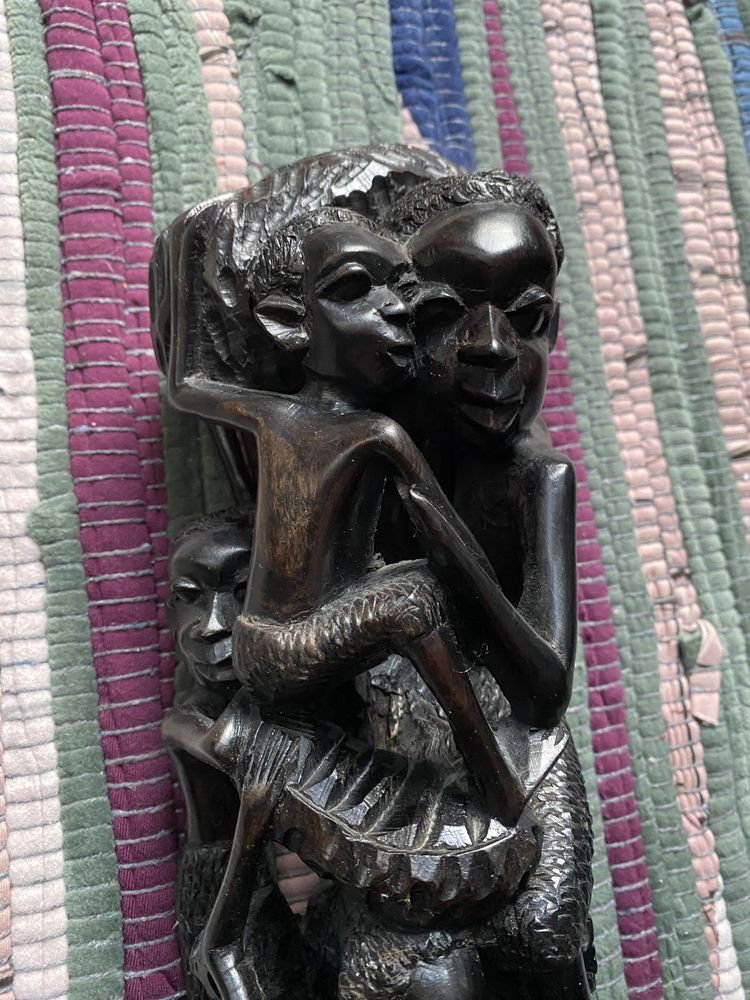 Afrykańska statua Drzewo życia, Drewno hebanowe, rzeźba, figurka