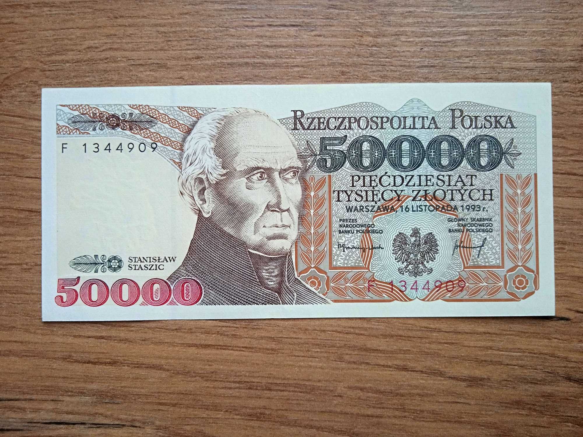 50000 zł 1993  F  st. 1 UNC-