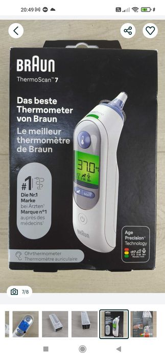 Braun ThermoScan 7 IRT6520 Termometr elektroniczny