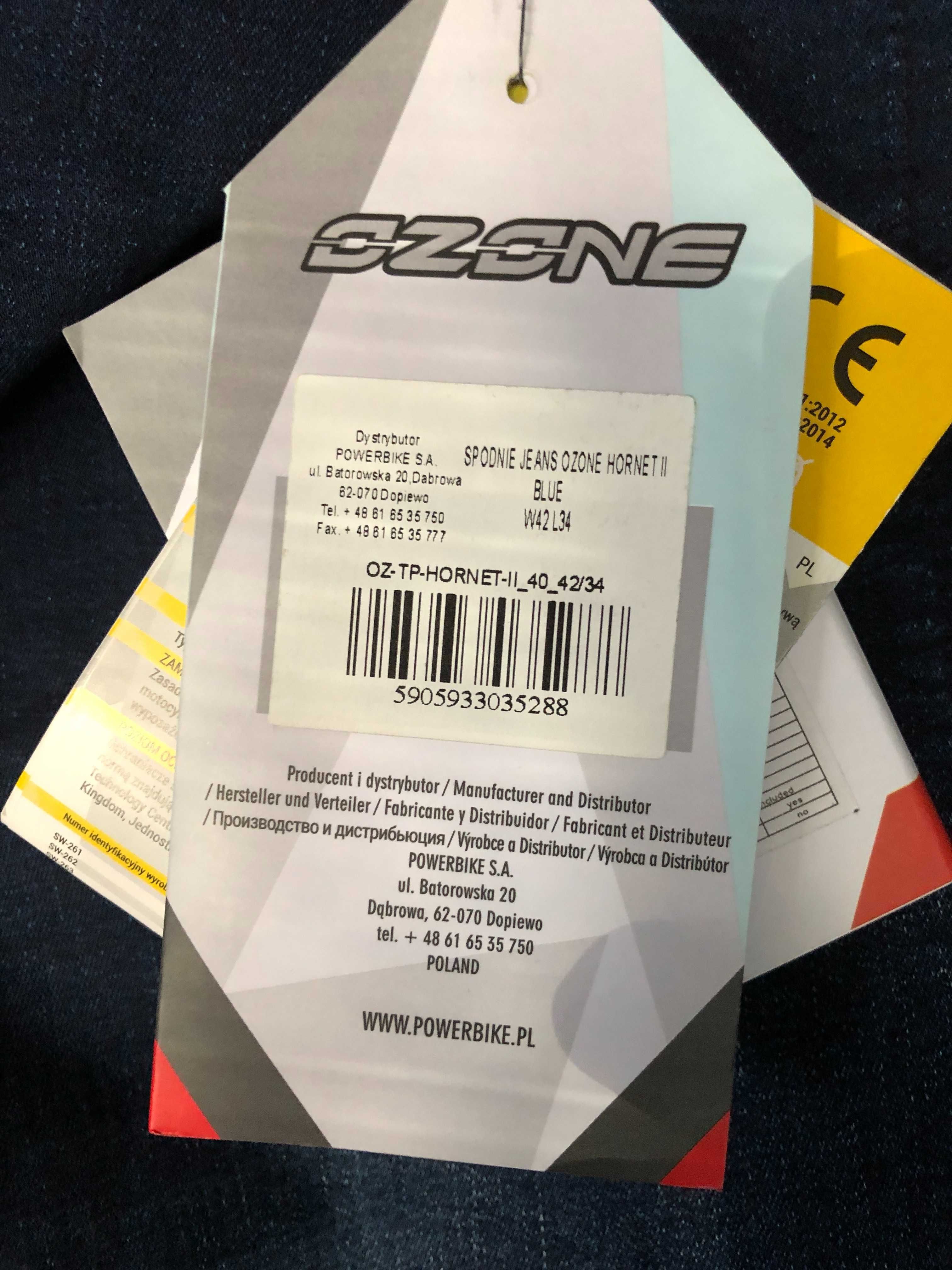 Spodnie motocyklowe jeansy OZONE HORNET W42 L34 nowe