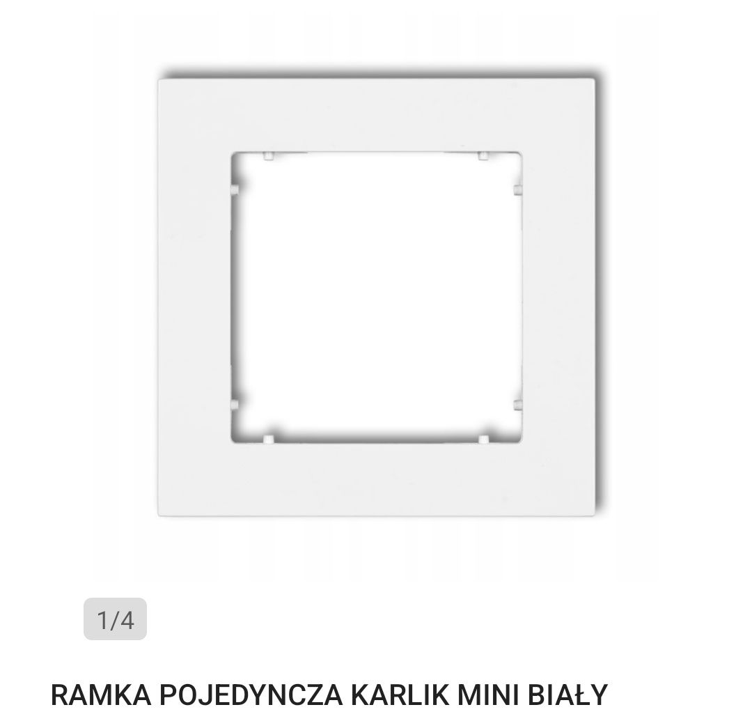 Karlik ramka pojedyncza biała