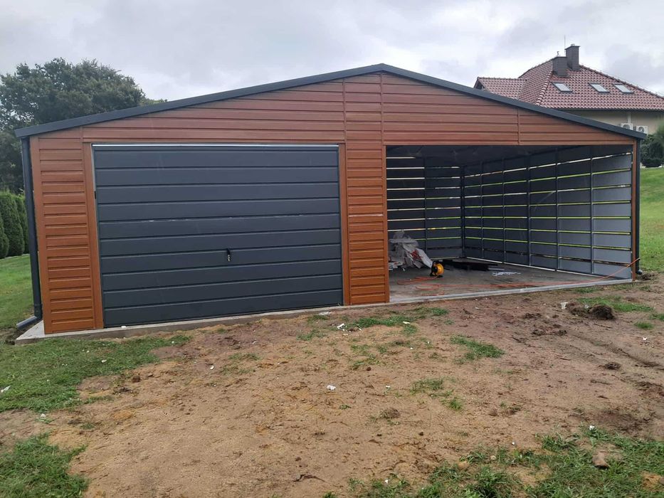 Garaż blaszany, wiata 8x5 WZMOCNIONY PROFILAMI. Producent. Cała POLSKA