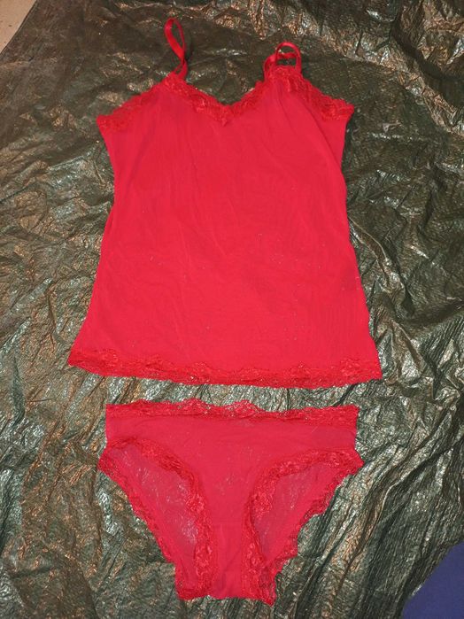 Czerwony komplet bielizny Tom&Rose S