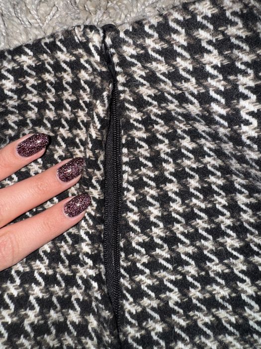 Нова жіноча спідниця міні h&m у принті «гусяча лапка», розмір S/36