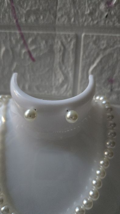 Ślubny Komplet Biżuterii Perły