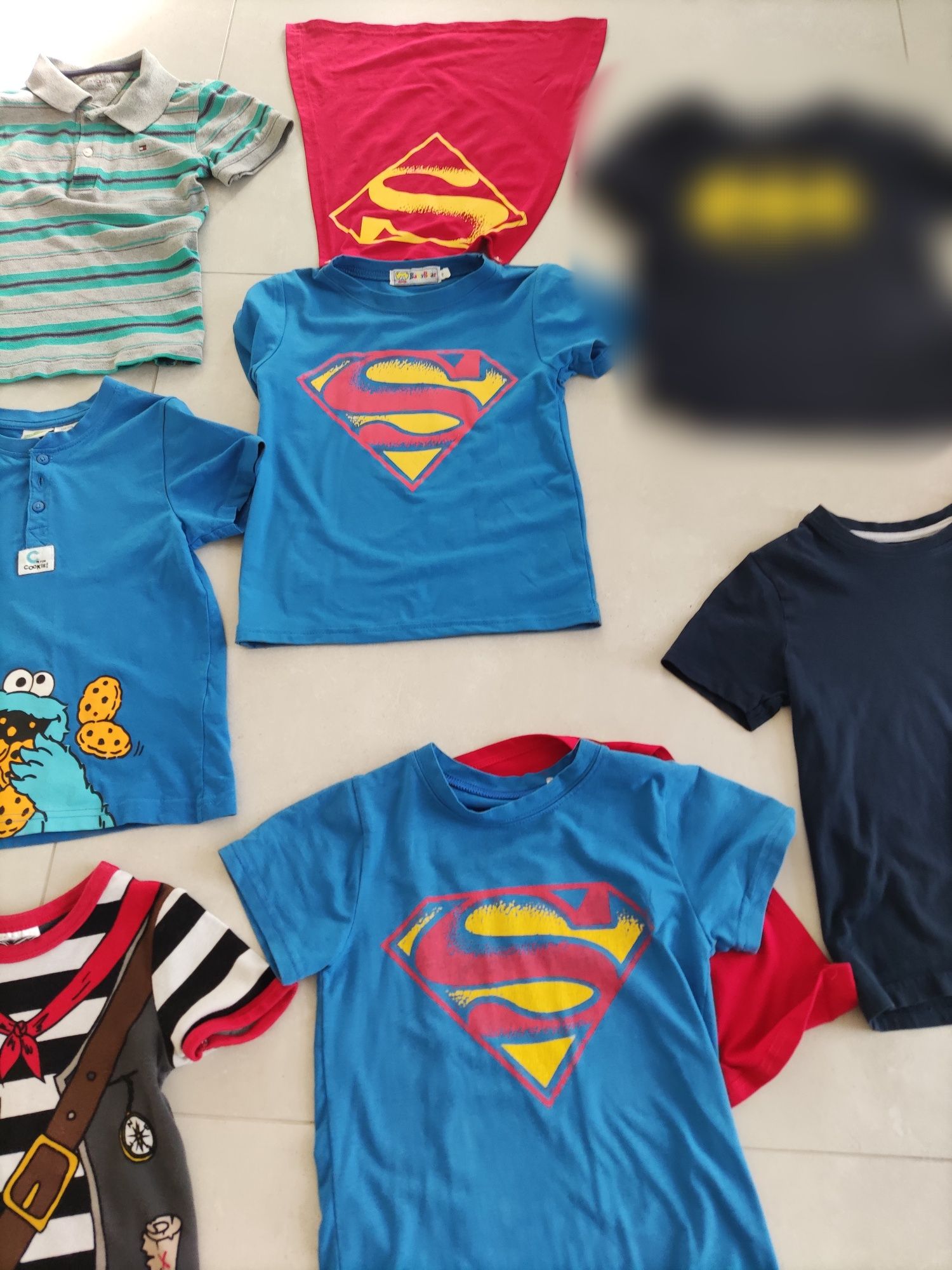 Koszulki zestaw 116 122. Superman, Hilfiger Sherman