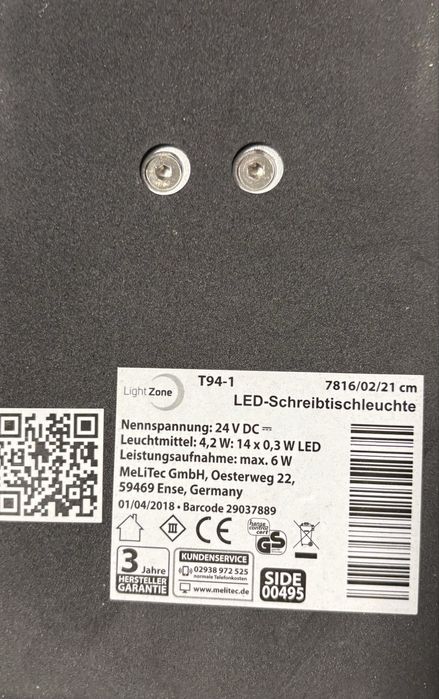 Lampka biurkowa led