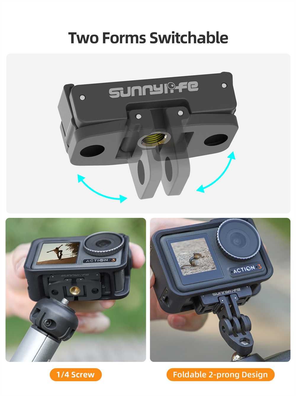 Składany magnetyczny uchwyt do DJI OSMO ACTION 5/4/3/2