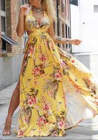 Sukienka maxi w kwiaty Shein XS