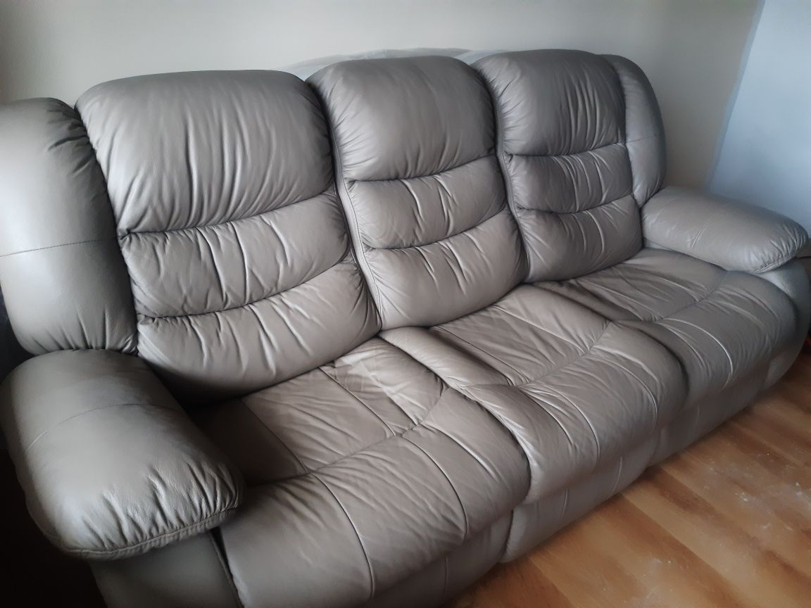 Sofa skórzana + fotel skórzany