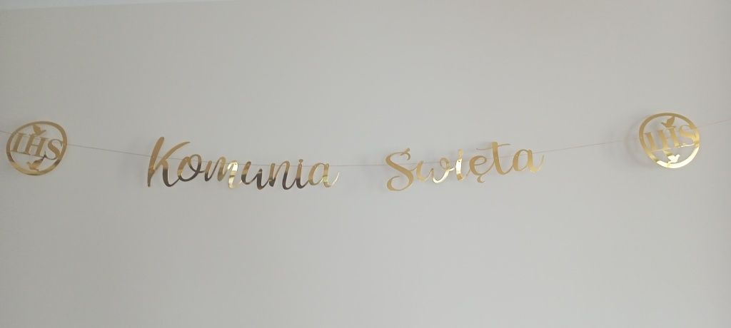 Napis, baner, dekoracja Komunia