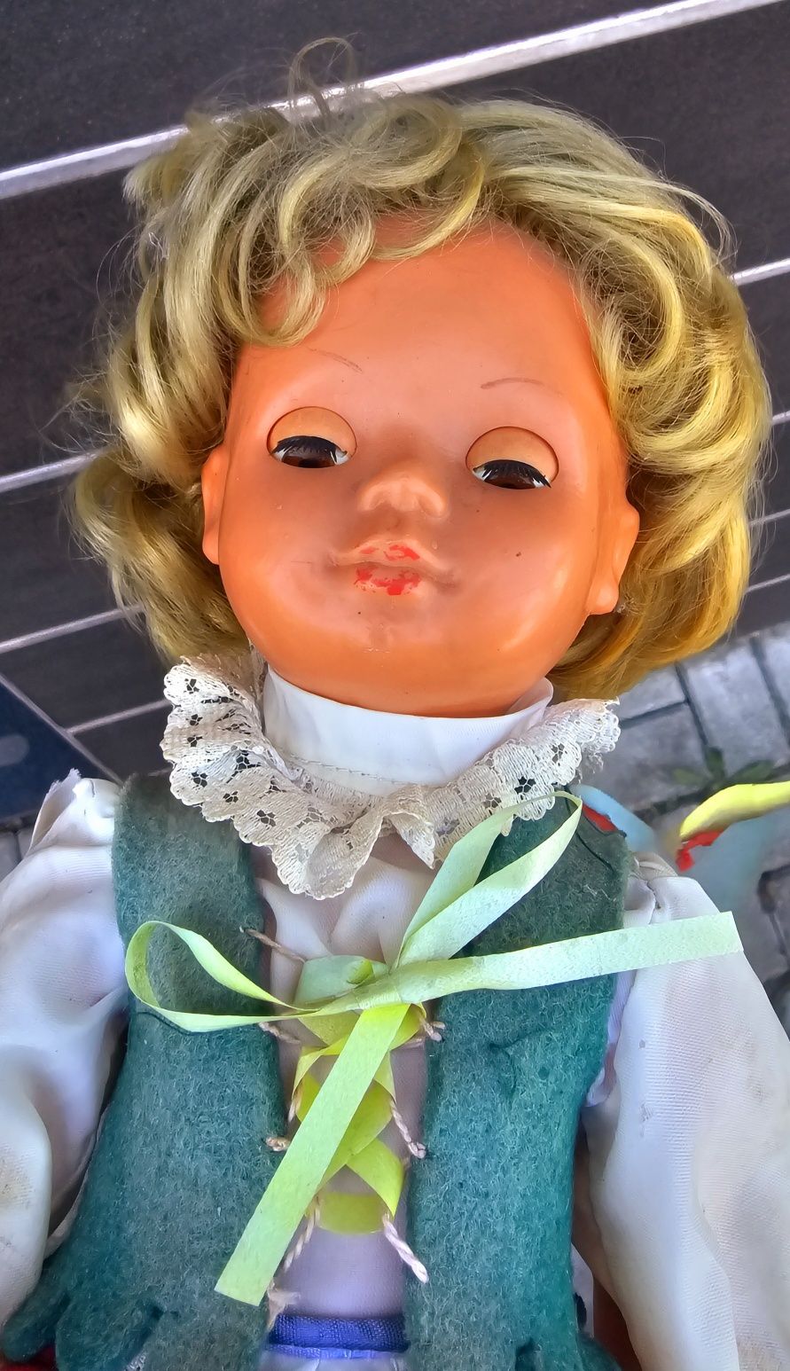 Stara lalka Łowiczanka, PEW Miś Siedlce - Vintage Prl