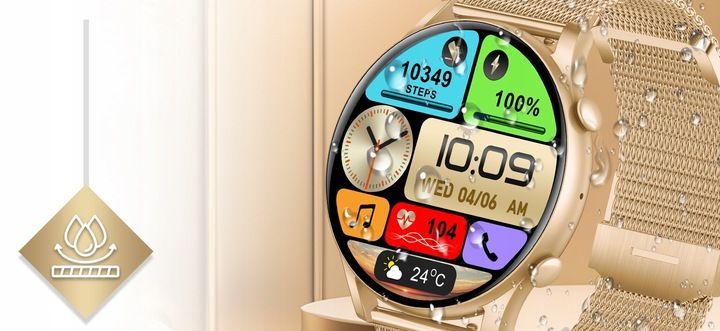 Smartwatch Zegarek Damski Wodooporny Pl Menu Rozmowy Smart Watch 4 Pas