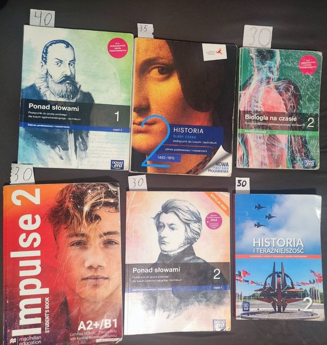 Podręczniki liceum, technikum 2 , 3 klasa
