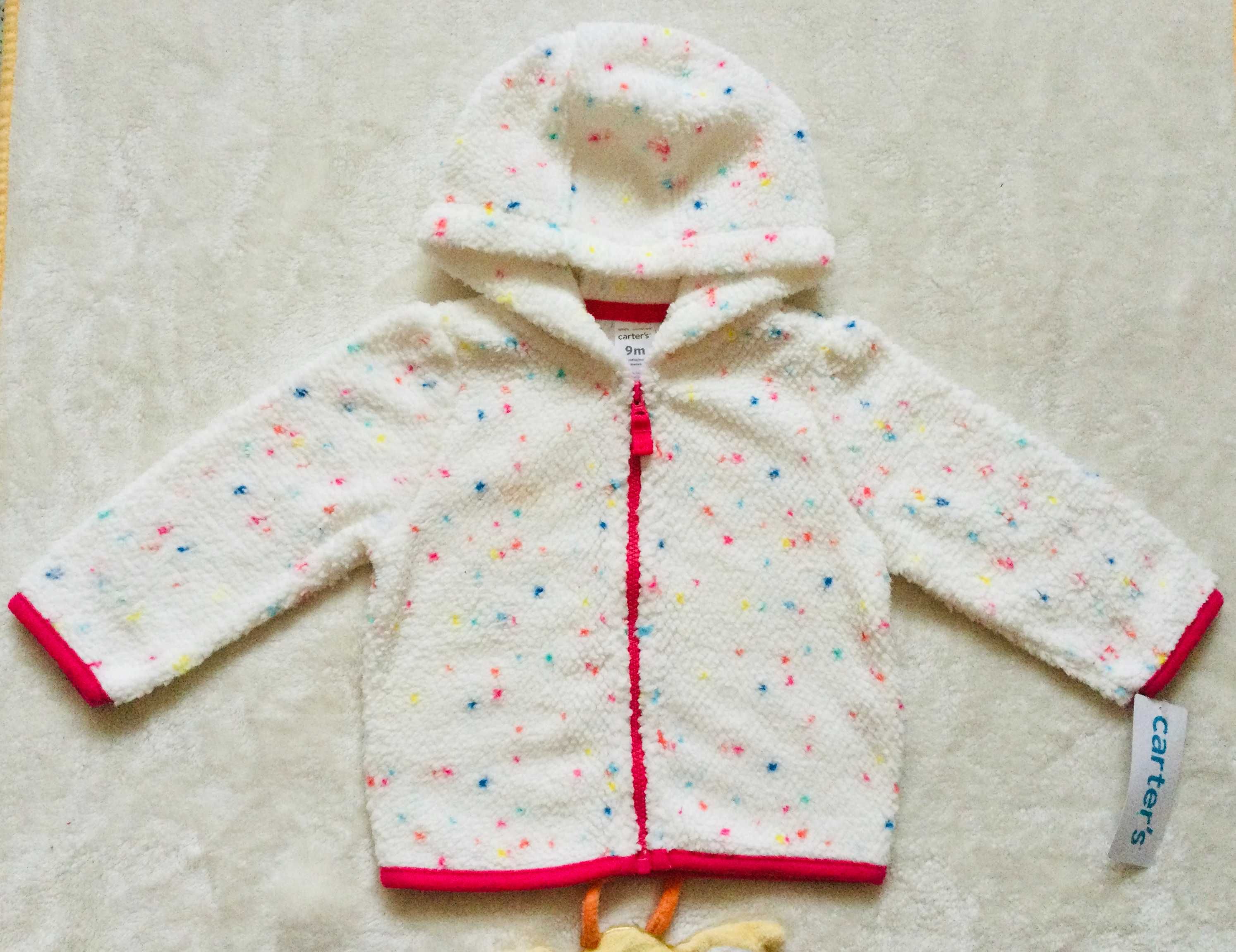 Carters 9 міс- 1 рік стильна курточка на замку, худі, толстовка