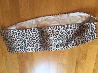 Gola de pelo leopardo com interior de cetim zara