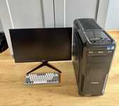 Komputer gamingowy + monitor z klawiaturą