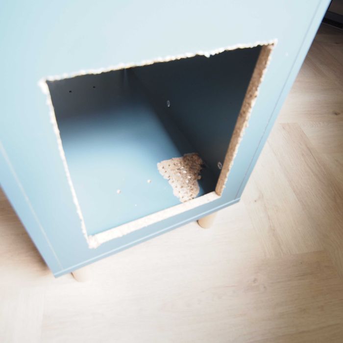 szafka Alex Ikea szaroturkusowa 36 x 58 cm x 70 cm i 4 nogi EKET Ikea