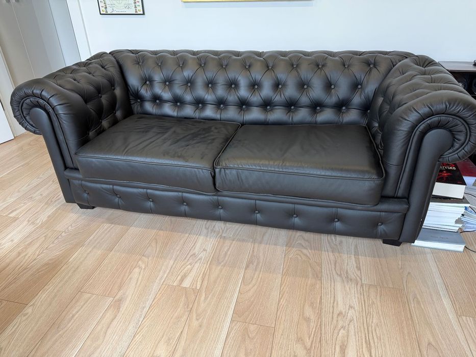Sofa skórzana 2- osobowa, jak nowa,
