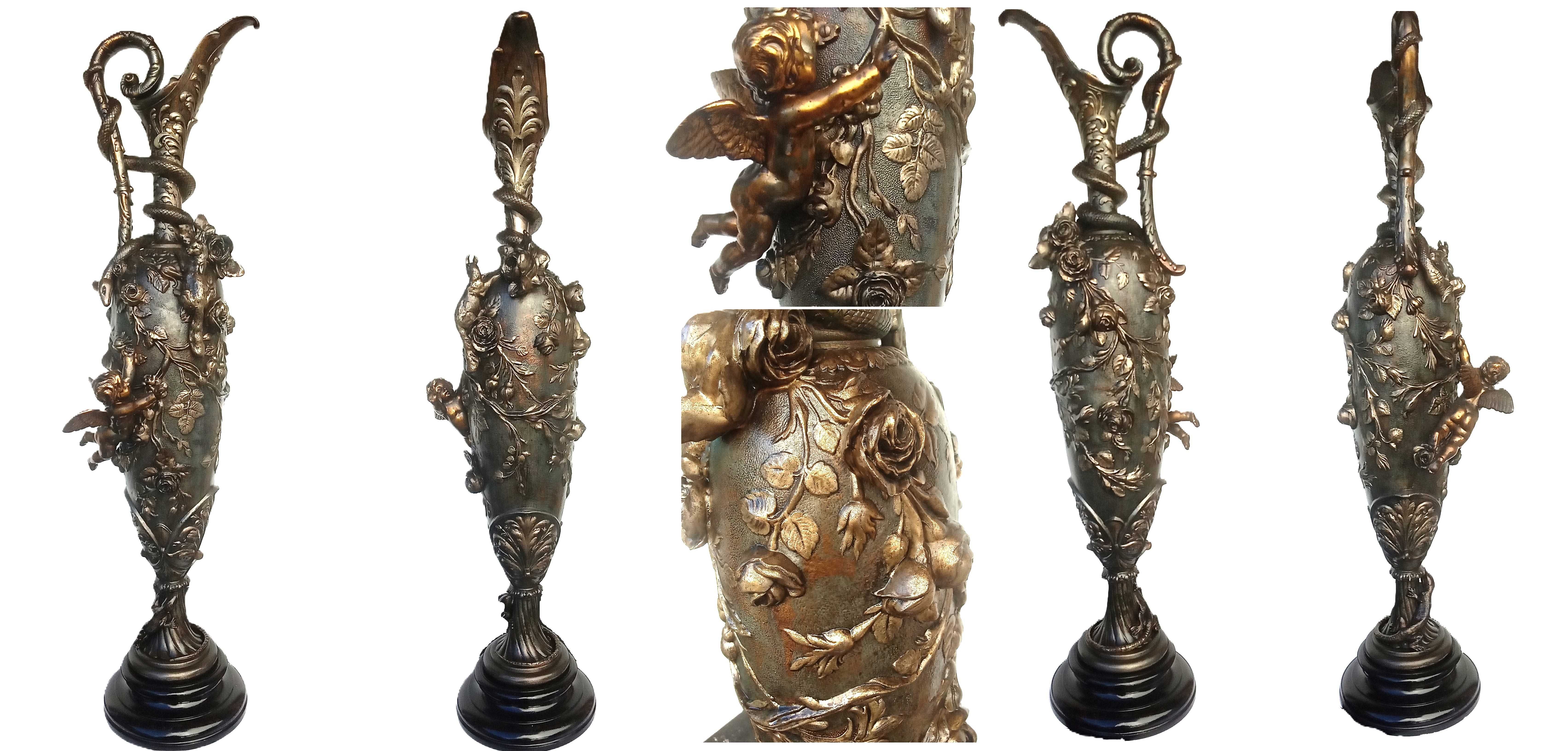 Imponente Jarrão em bronze Artístico - "Art Nouveau"  Séc. XIX